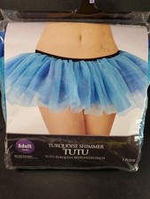 Brand NEW Adult Tutu Skirt, Women's Costume Turquoise Shimmer one size fits most