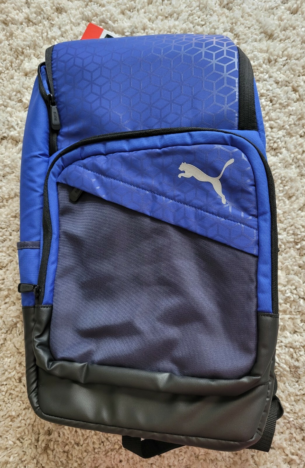 NTT Puma Epoch Blue Bicolor Laptop Backpack with Heat Seal Cat Logo