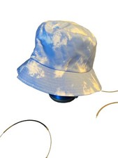 Bucket hat Blue Head In Clouds Summertime Large/XL Beachwear Happy Party hat