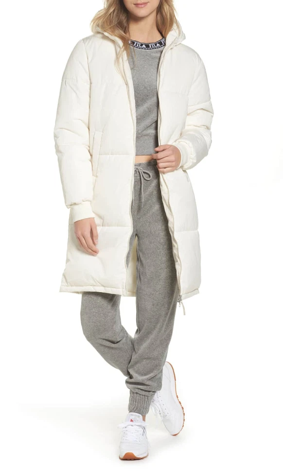 Fila Womens Ivory Grace Puffer Jacket Sz Small B8005 eBay