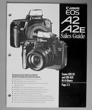 Canon EOS A2 A2E Sales Guide Technical Booklet 1992