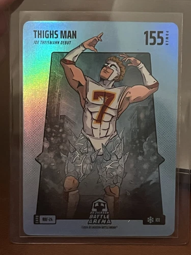 2024 Bo Jackson Battle Arena Thighs Man Joe Theismann Blue Battlefoil Debut 155