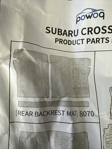 Subaru Crosstrek 2018-23 revestimiento de carga... juego de 7 piezas... respaldo trasero, piso, maletero - Imagen 2 de 6