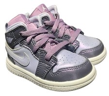 Nike Air Jordan 1 Retro Mid SE toddler Sz 4C Metallic Purple AV5174-400