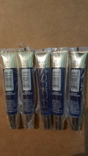 SET BESTEHEND AUS 5 L'Oreal Colour Riche Le Gloss #163 PFLAUMENRAUSCH -- KOSTENLOSER VERSAND - Bild 2 von 2