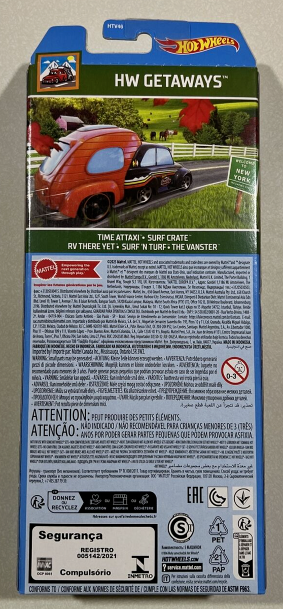 NEW 2024 Hot Wheels HW Getaways 5 Pack Time Attaxi, Surf Crate, RV