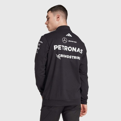 Adidas Mercedes AMG F1 Team 1/4 Zip Sweatshirt 2025 Black - Picture 3 of 9
