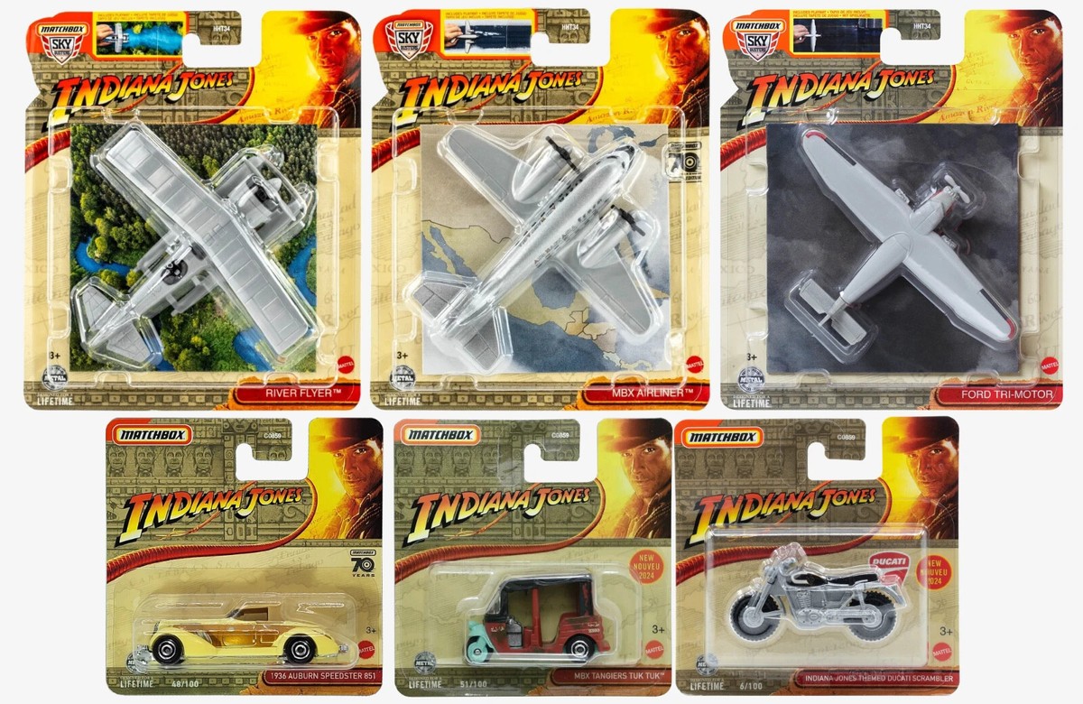 2023 2024 Matchbox Indiana Jones Set River Flyer Airliner Auburn