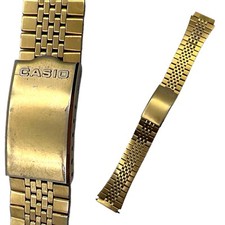 Casio Wristwatch Band Stainless Mens VTG 17mm