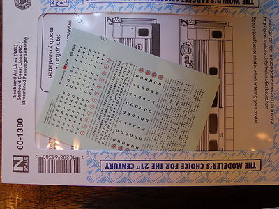Microscale Decal N #60-1380 Seaboard Air Line (SAL) & Seaboard Coast Line (SCL)-