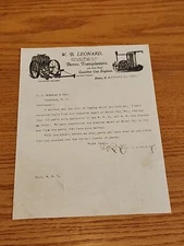 1908 Fuller & Johnson Frost Proof Gasoline Engines Letterhead 