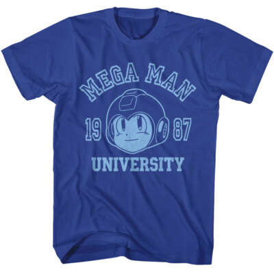Mega Man University 1987 Capcom Video Game Merch Men's T Shirt | eBay
