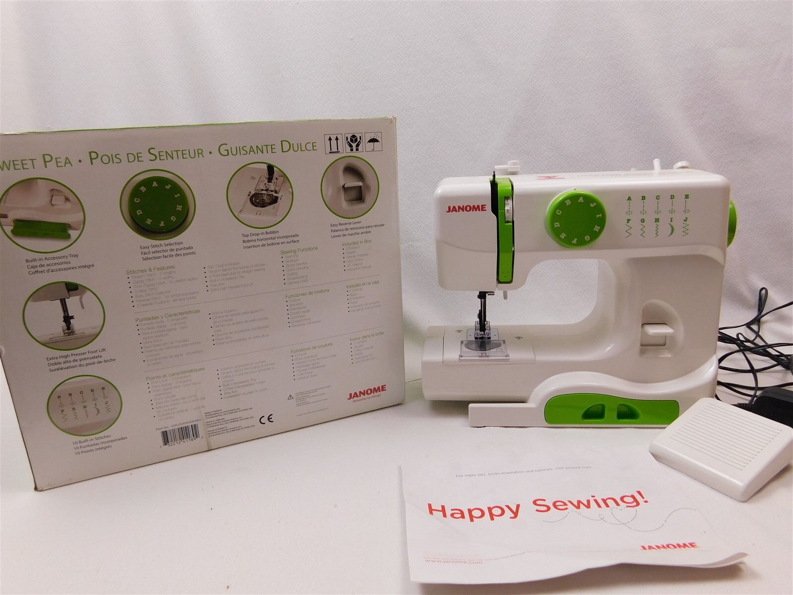 Janome 525B Sweet Pea Sewing Machine Tested Works eBay