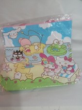 Sanrio Hello Kitty And Friends At The Beach Anime Zip Top Canvas Tote Bag NEW