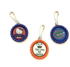 Florida Gators Football Inspired Zipper Pull Gift Set of 3