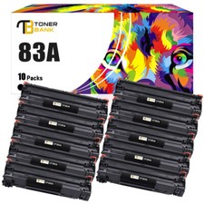 10PK CF283A Toner Compatible With HP 83A LaserJet Pro M201dw M201n M202n M125nw