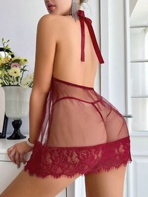 Women's Sexy-Lingerie Babydoll G-string Sleepwear Underwear Lace Dress Nightwear