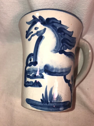 M.A. Hadley 5 Inch Horse Mug With Crack