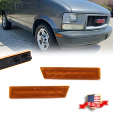 Amber Front Bumper Side Marker Lights For 1995-2005 Chevy Astro / GMC Safari Van