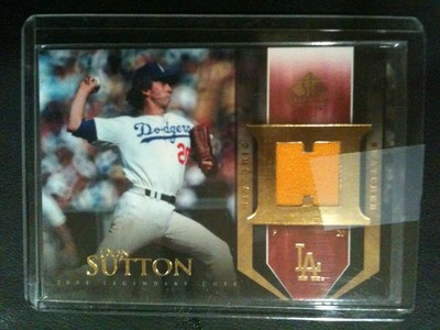 DON SUTTON 2004 SP LEGENDARY CUTS ''HISTORIC SWATCHES'' #DS GAME-USED JERSEY PATCH
