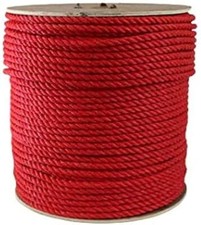 ATERET Twisted 3-Strand RED Polypropylene Rope Monofilament ALL SIZES