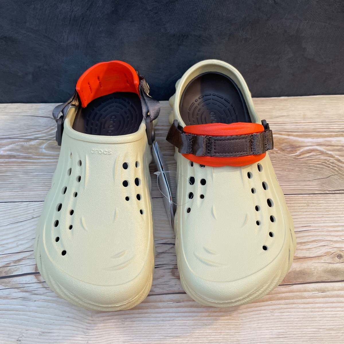 Crocs Echo Clog Beige/Brown/Orange Unisex. Men\'s US:7 / Women\'s US:9 Crocs Echo Clog Beige/Brown/Orange Select-a-Size | eBay main image 4