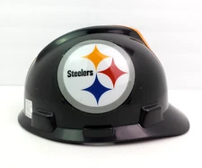 V-Gard MSA NFL Pittsburg Steelers Adult Size M Black Protective Hard Hat