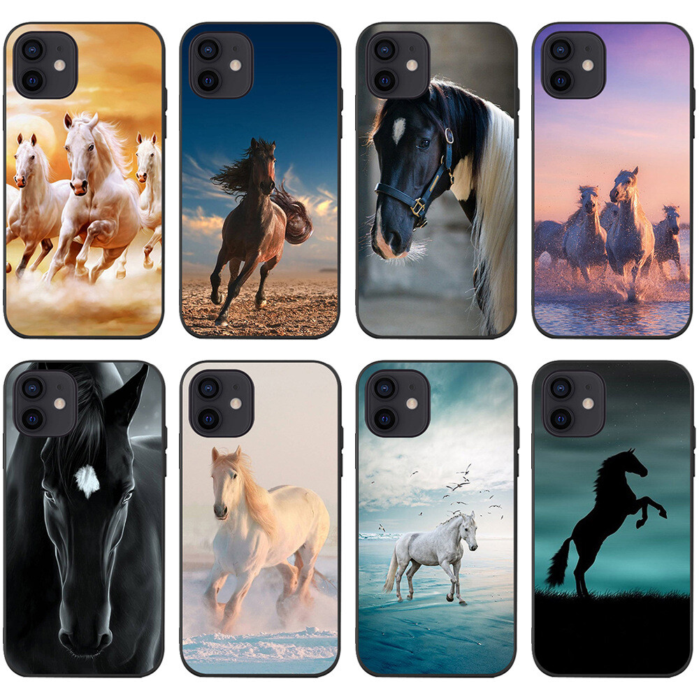 Horse Case For iPhone 15 14 13 12 11 Pro Max Plus Mini XR XS X SE 8 7 6 Cover