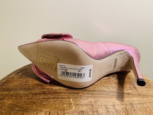 Ted Baker Ryal heeled leather pump shoes metallic pink NWOB size 7 $225.00 - Picture 6 of 7