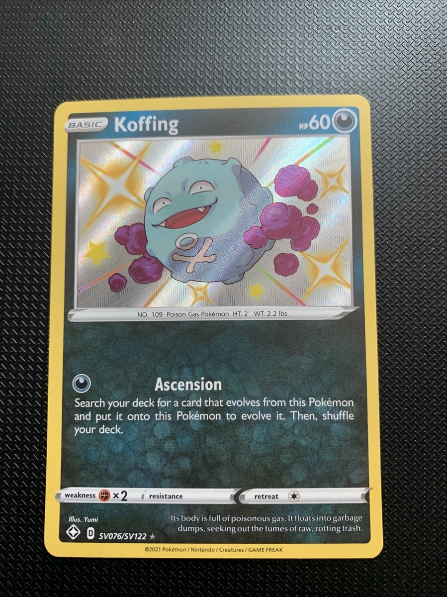 Shining Koffing SV076/SV122 Shiny Vault Fates Pokemon TCG Card