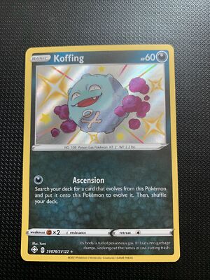 shiny koffing pokemon card Pokemon Shining Fates Shiny Rare Koffing Sv076