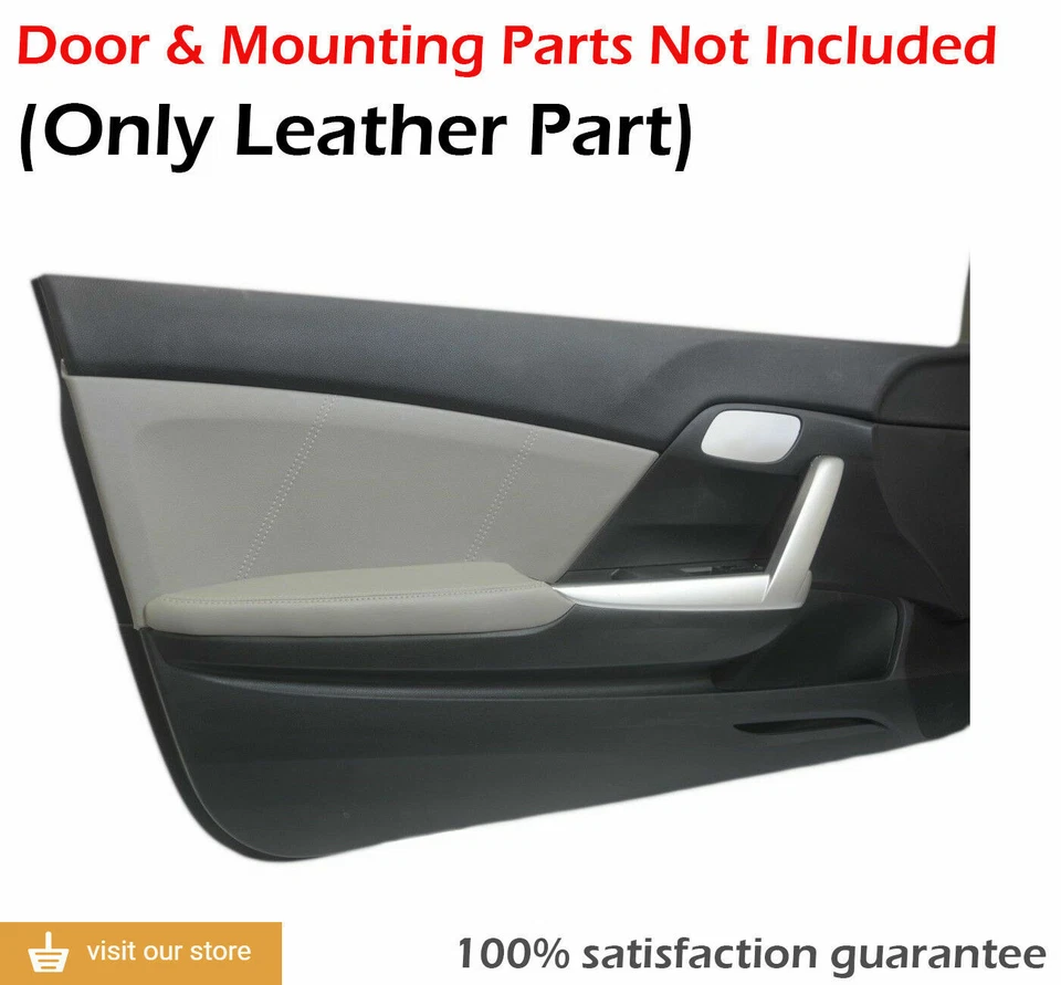 Подходит для Honda Civic Coupe 2012-2015 годов выпуска винил кожа вставной чехол на дверную панель серый - Изображение 2 из 4