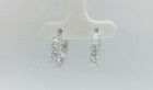 QVC Diamonique Sterling Silver Inside-Out Princess Cut Hoop Earrings — photo 3