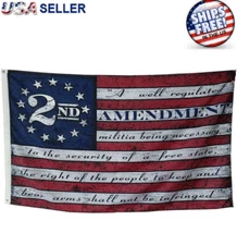 3x5FT 2nd Amendment Flag American USA 13 Star NRA Banner Gun Rights Patriot Ross