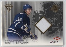 2003-04 Pacific Private Stock Titanium Variation 5/20 Matt Stajan #214 Patch 0c3