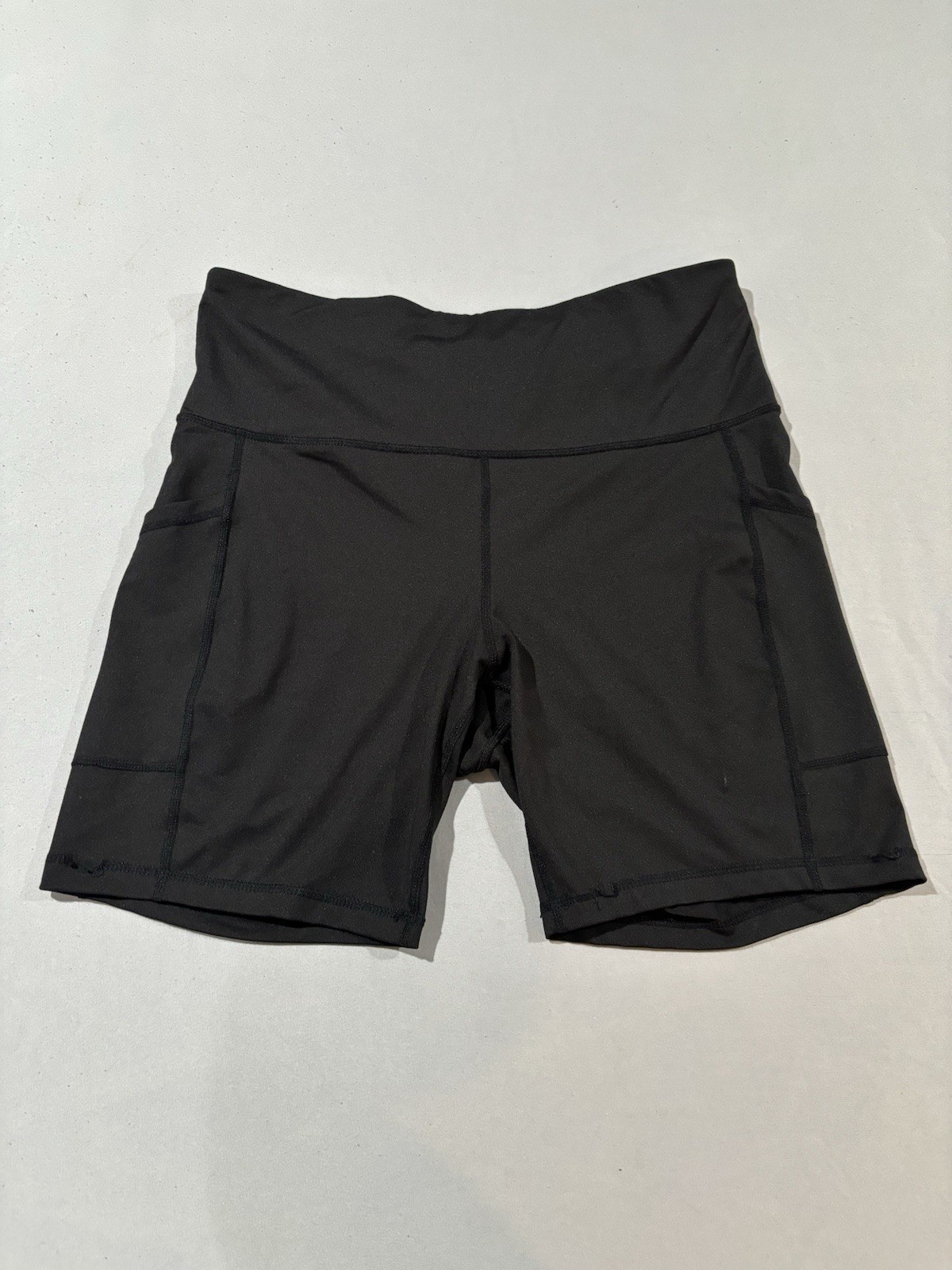 IDEOLOGY Biker Shorts Legging Women’s Large Activewear Side Pockets Black-image