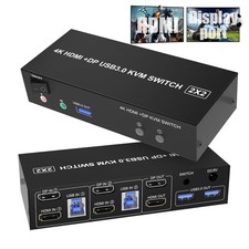 Dual Monitor KVM Switch DisplayPort und HDMI ...