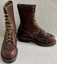 Wesco VoltFoe® Lineman Boots Brown US 9.5D ASTM F2413-18 M/I/C EH ($626) NOS