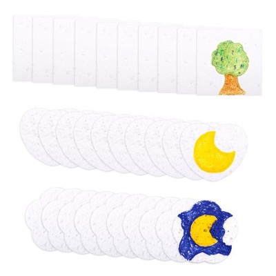 30 Stck. Magic Foam Textur Papier Malset, 3D Zeichnung Kunst Leinwand weiß 