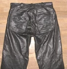 AKITO Black Leather Jeans For Men Biker Motorcycle Pants W32-33 / L33