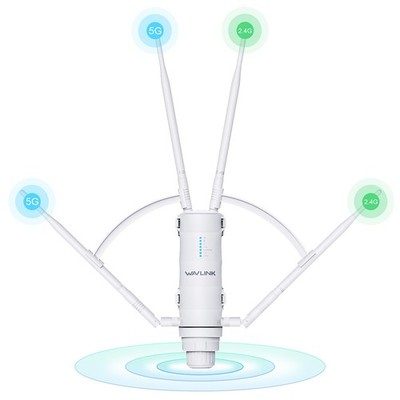 AC1200 Outdoor WLAN-Repeater 1200 Mbit/s Dual-Band WiFi Verstärker Wetterfest