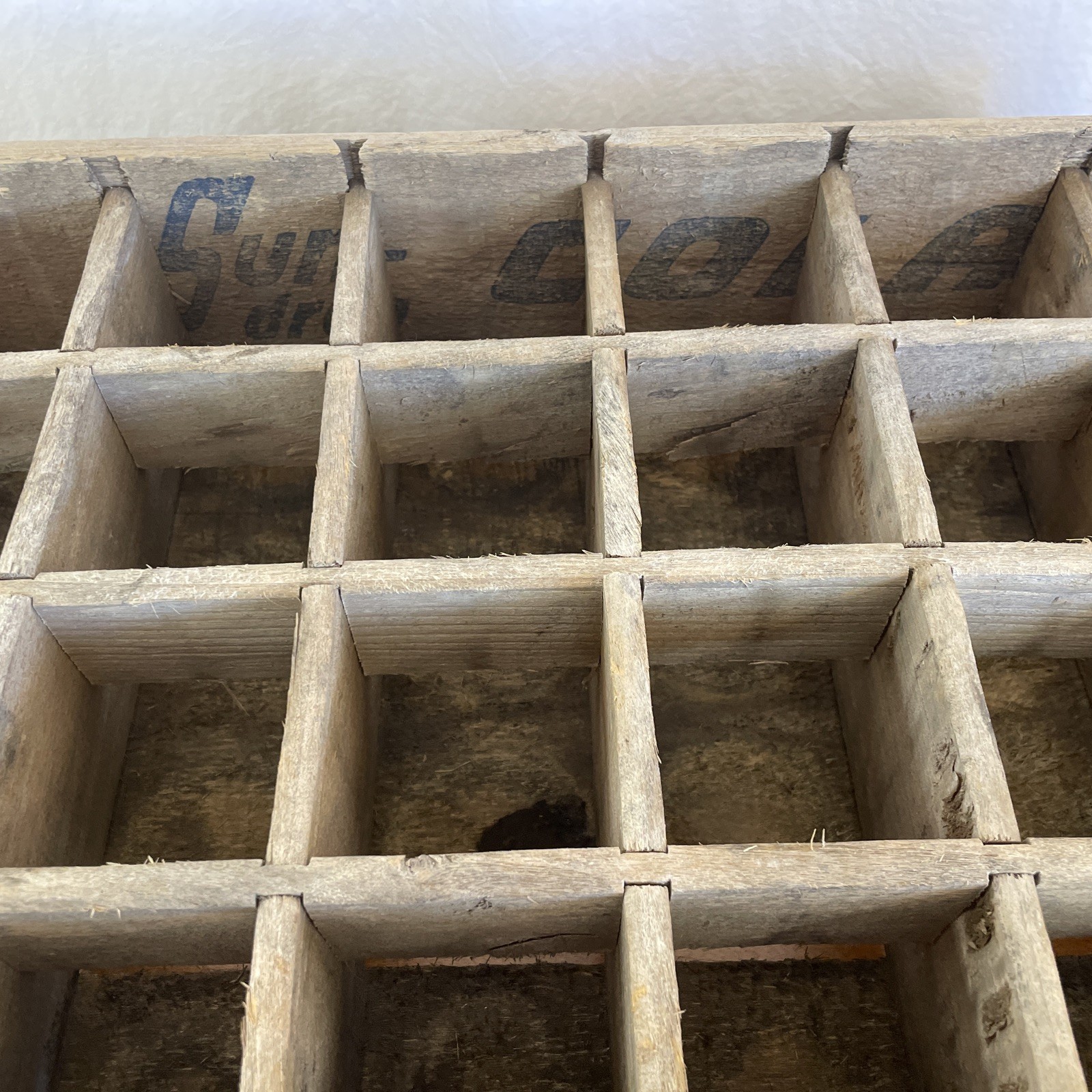 VTG Wooden Sun Drop Cola Soda Bottle Crate Schofield Wisconsin Wood Metal Box