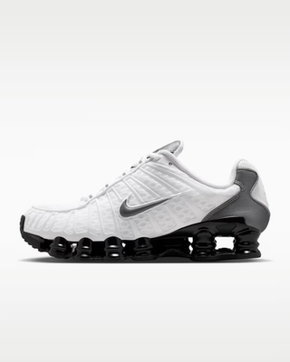 Nike Shox TL Shoes White Black Cool Grey Metallic Cool Grey Men's