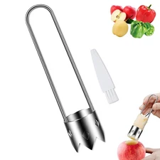 Apple Corer, Stainless Steel Apple Core Remover Tool, Pepper Seed Core Remover,