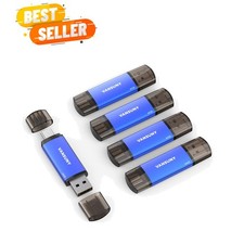 Durable 64GB USB Type-C OTG Flash Drive - 5-Pack for Instant Files Transfer