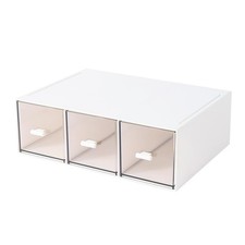 Plastic 3 Drawer Organizer for Cosmetic Storage, Desk Organizer, Makeup Organ...