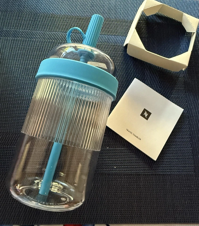 Vaso helado Nespresso X Blue Bottle NOLA Nomad edición limitada y 1 funda NUEVO Foto 3 de 4