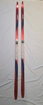L.L.Bean Harhu Cross Country Skis 190cm Red W/ Solomon Bindings- Waxed!
