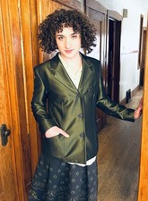 Issey Miyake Vintage 1990s White Label Iridescent Deep Green Jacket