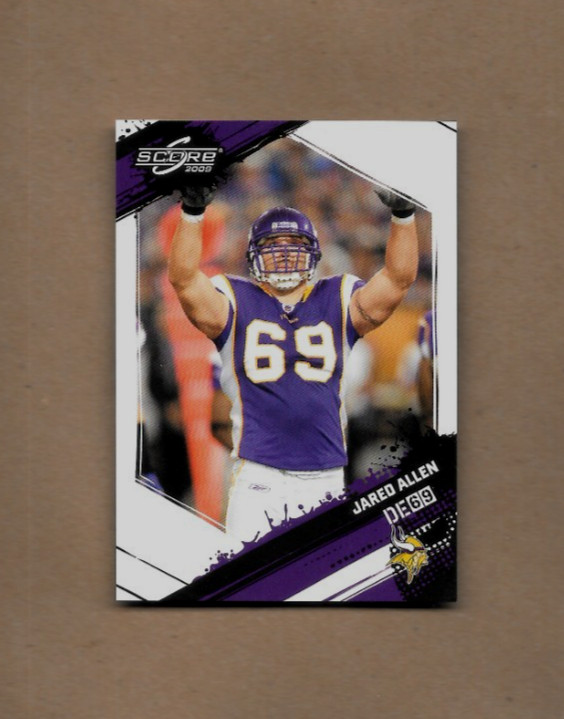 2009 Score Football Jared Allen Card #166 Hall of Fame! Minnesota Vikings NM/MT
